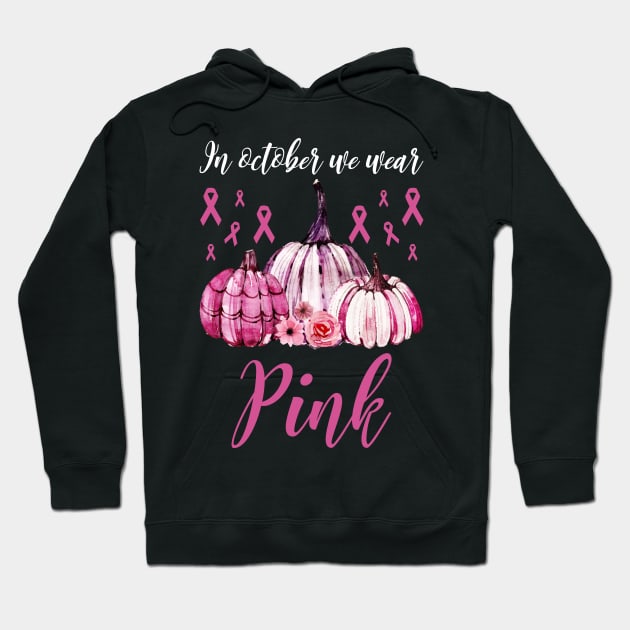 In October We Wear Pink Pumpkin T-Shirt Hoodie by MichelAdam